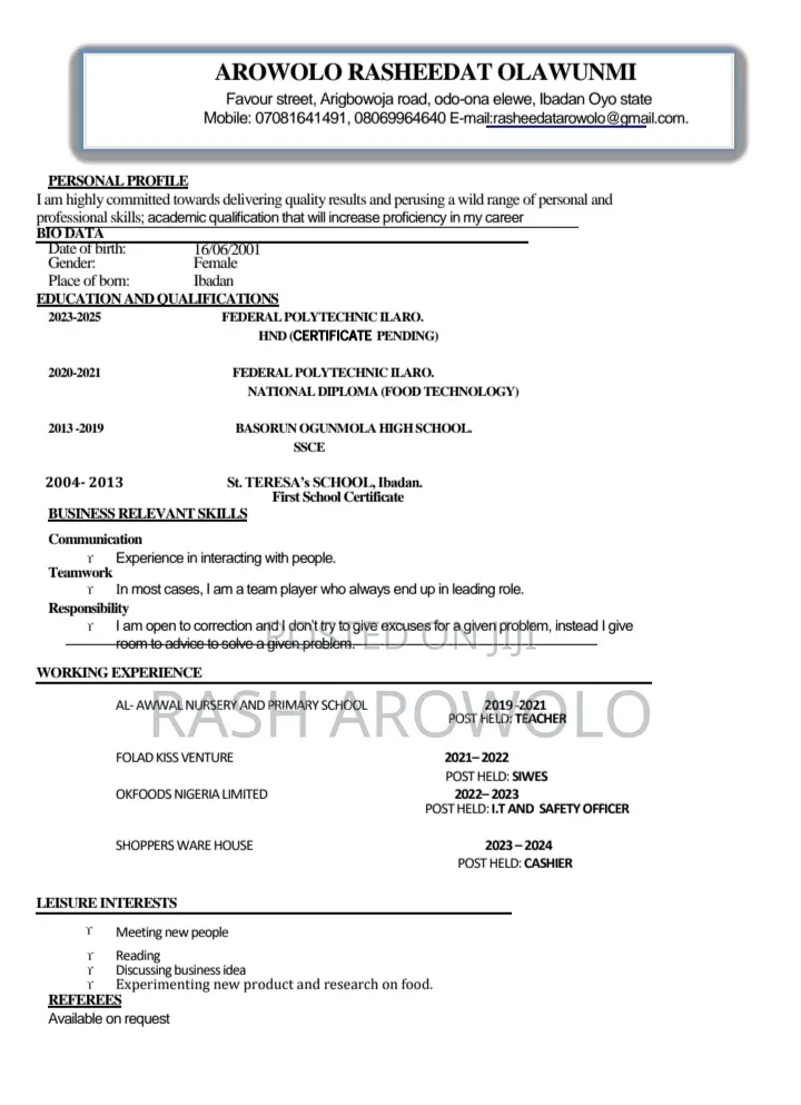 Sales Telemarketing CV