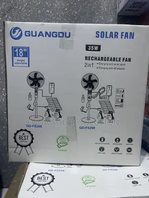 18 Inch Solar Rechargeable Fan With Bluetooth Speaker