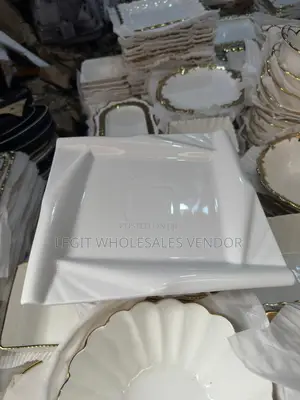 12 Pieces Ceramic Flat Plate