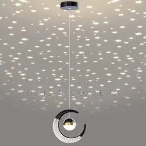 Creative Black Moon Acrylic Villa Personalized Pendant Chandelier.
