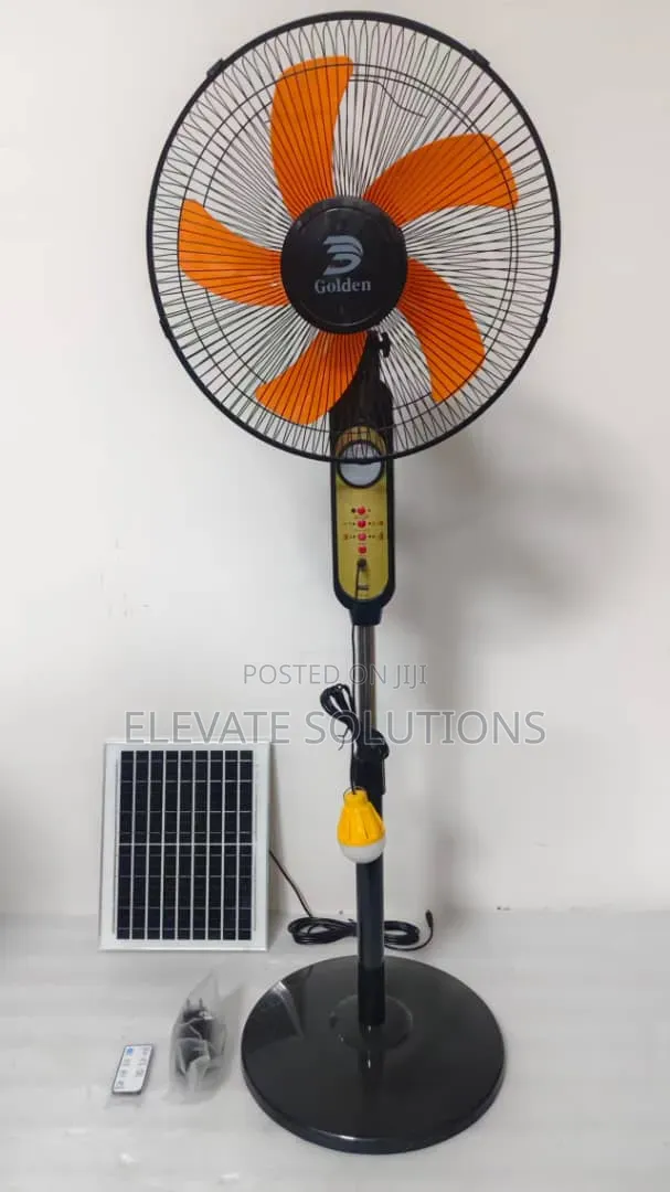 16" Solar Rechargeable Standing Fan