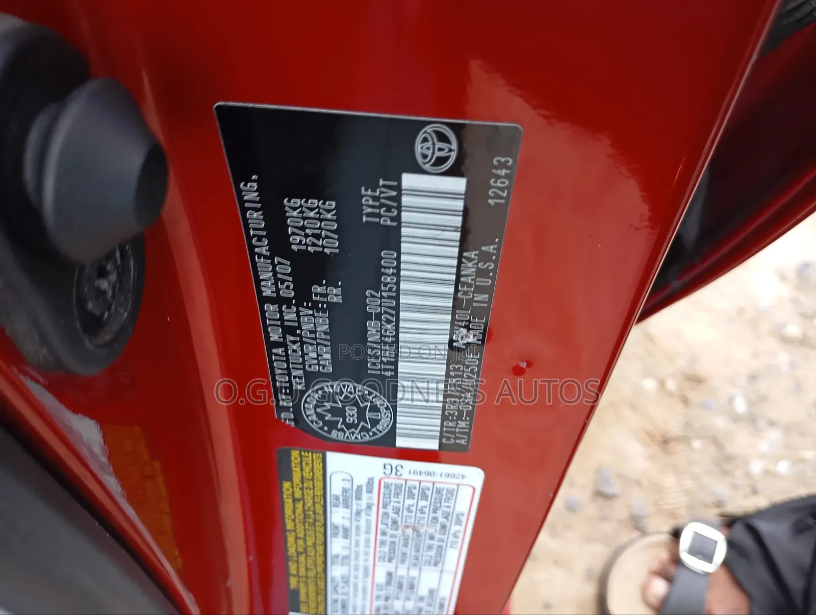 Toyota Camry 2008 Red