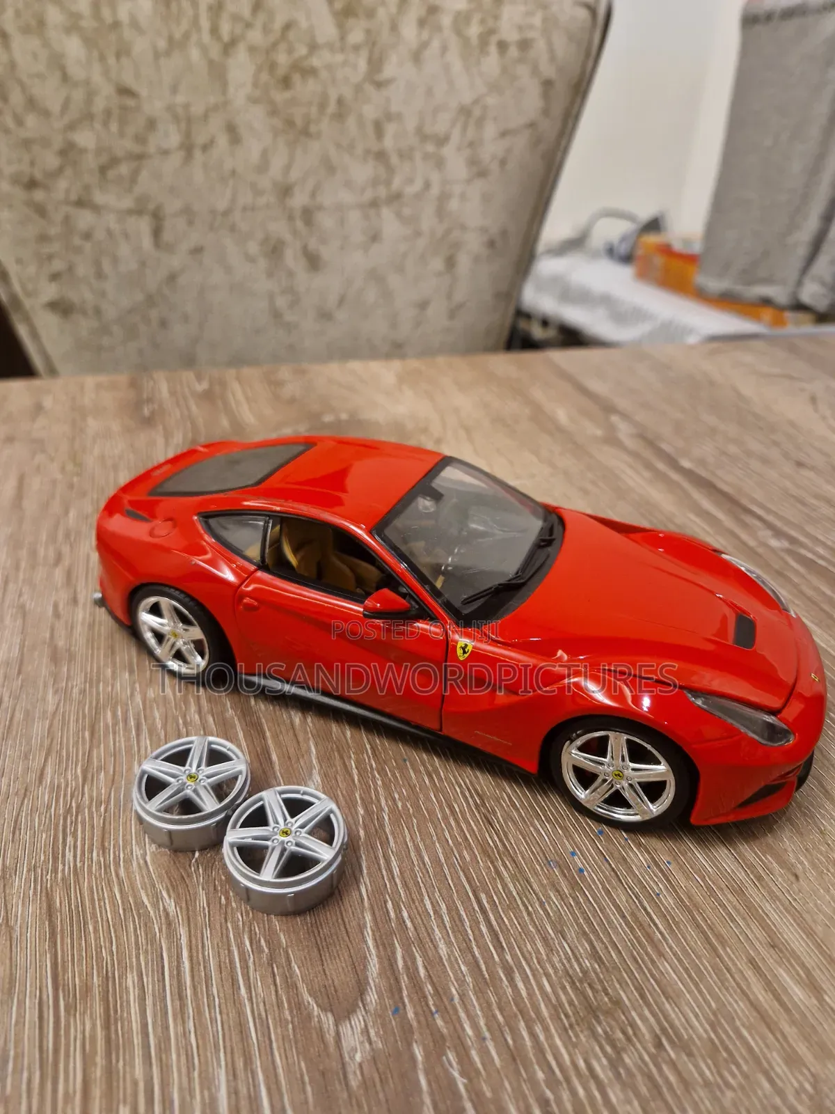 Premium Superhero Red Ferrari Racing Car Toy Bundle