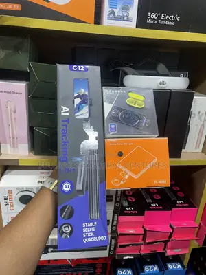 3-in-1 Smart Content Creator Combo: C12 Ai Tracking Tripod Dual Mic