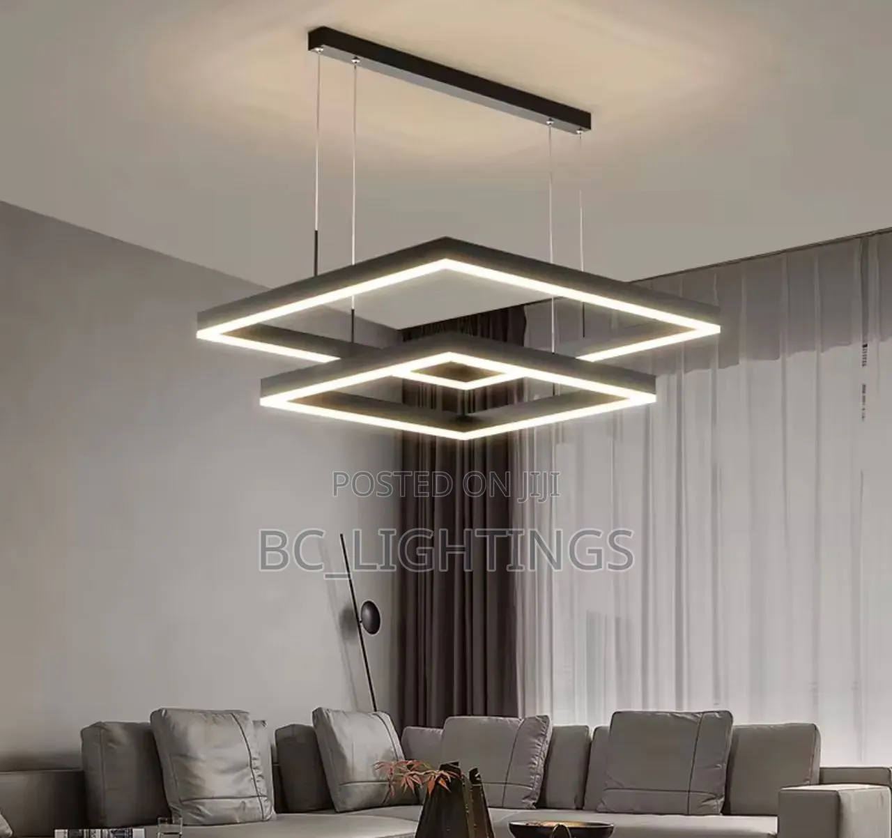 Modern Led Square Chandelier Bedroom Table Dining Living Room Light