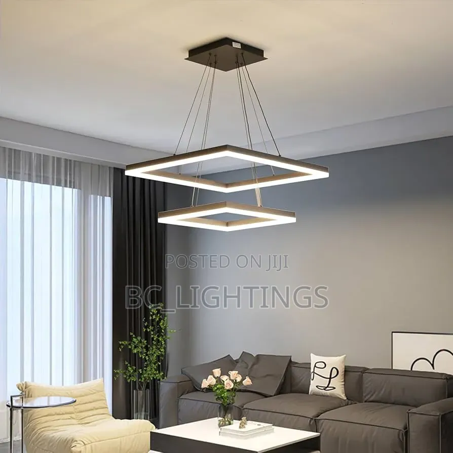 Modern Led Square Chandelier Bedroom Table Dining Living Room Light