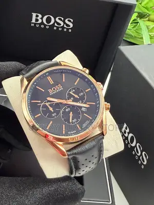 Hugo Boss Quality Luxury Men Genuine Leather Wristwatch