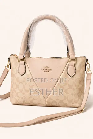 Coach Signature Canvas Satchel Crossbody,Handbag-Beigh/Blush Pink