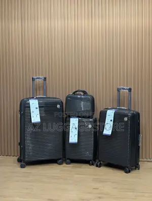 Set of 4 Most Expensive Rubber Luggage Box (Black)