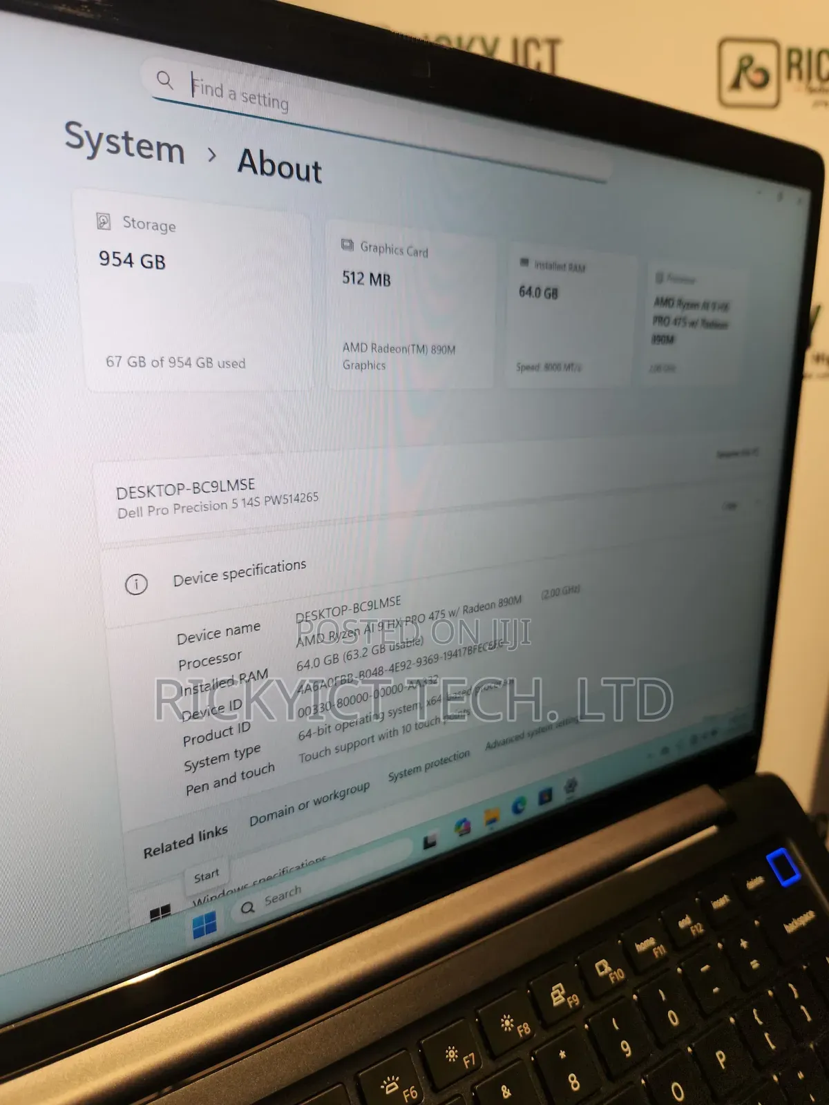 Laptop Dell 64GB AMD Ryzen 9 SSD 1T