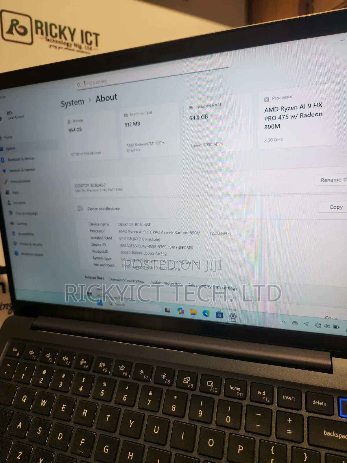 Laptop Dell 64GB AMD Ryzen 9 SSD 1T