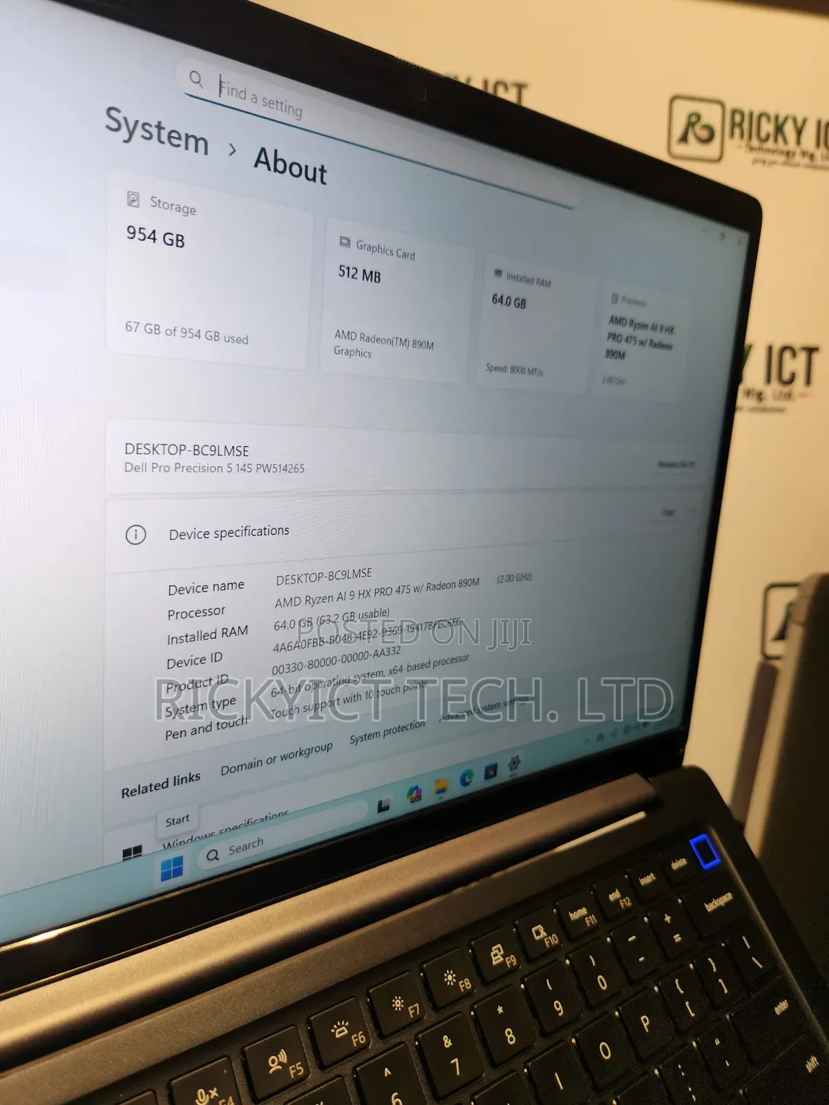 Laptop Dell 64GB AMD Ryzen 9 SSD 1T