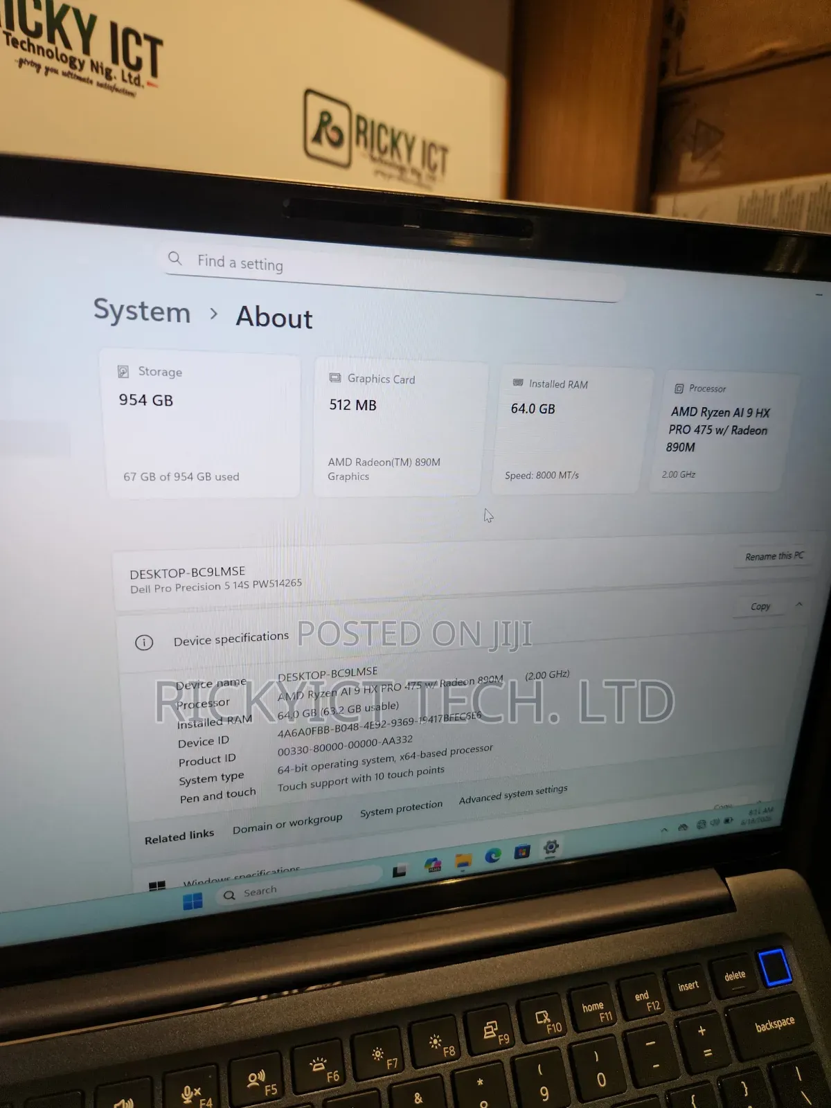 Laptop Dell 64GB AMD Ryzen 9 SSD 1T