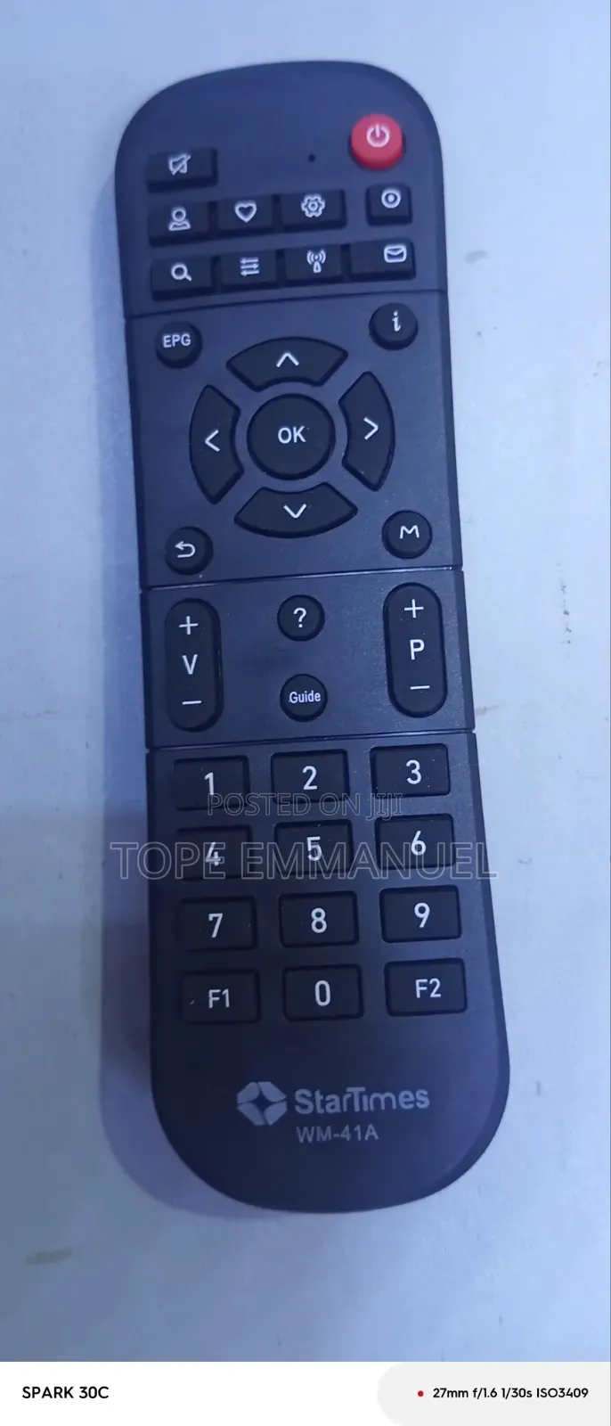 Startime Decoder Remote Control