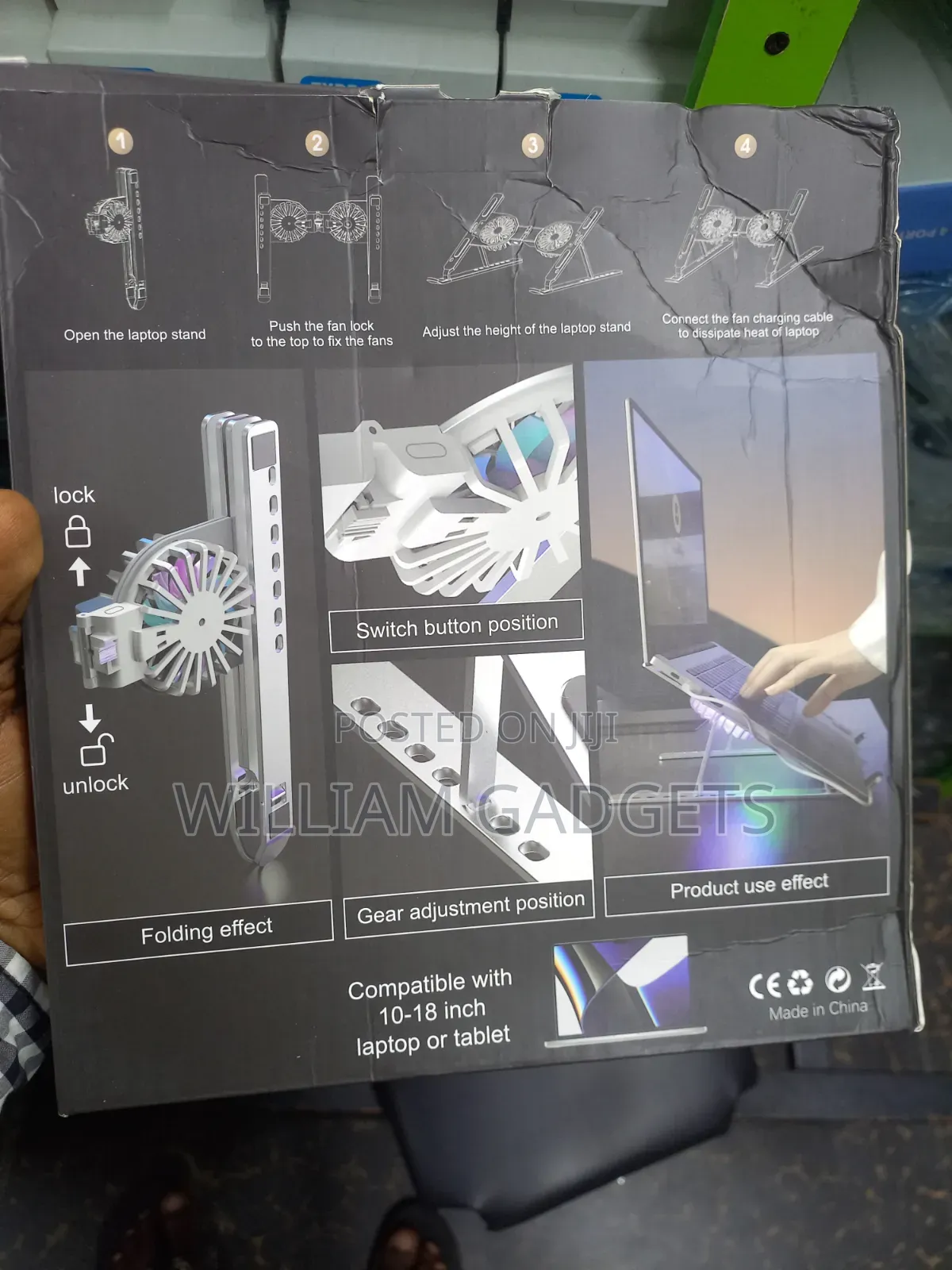 Portable Laptop Stand With Fan
