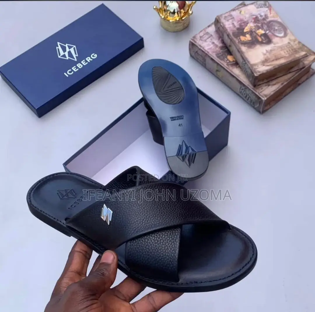 High Classic Leather Slippers