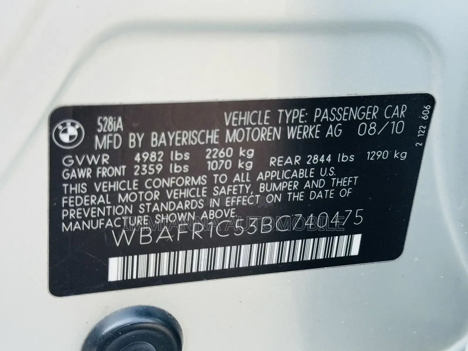 BMW 528i 2011 Silver