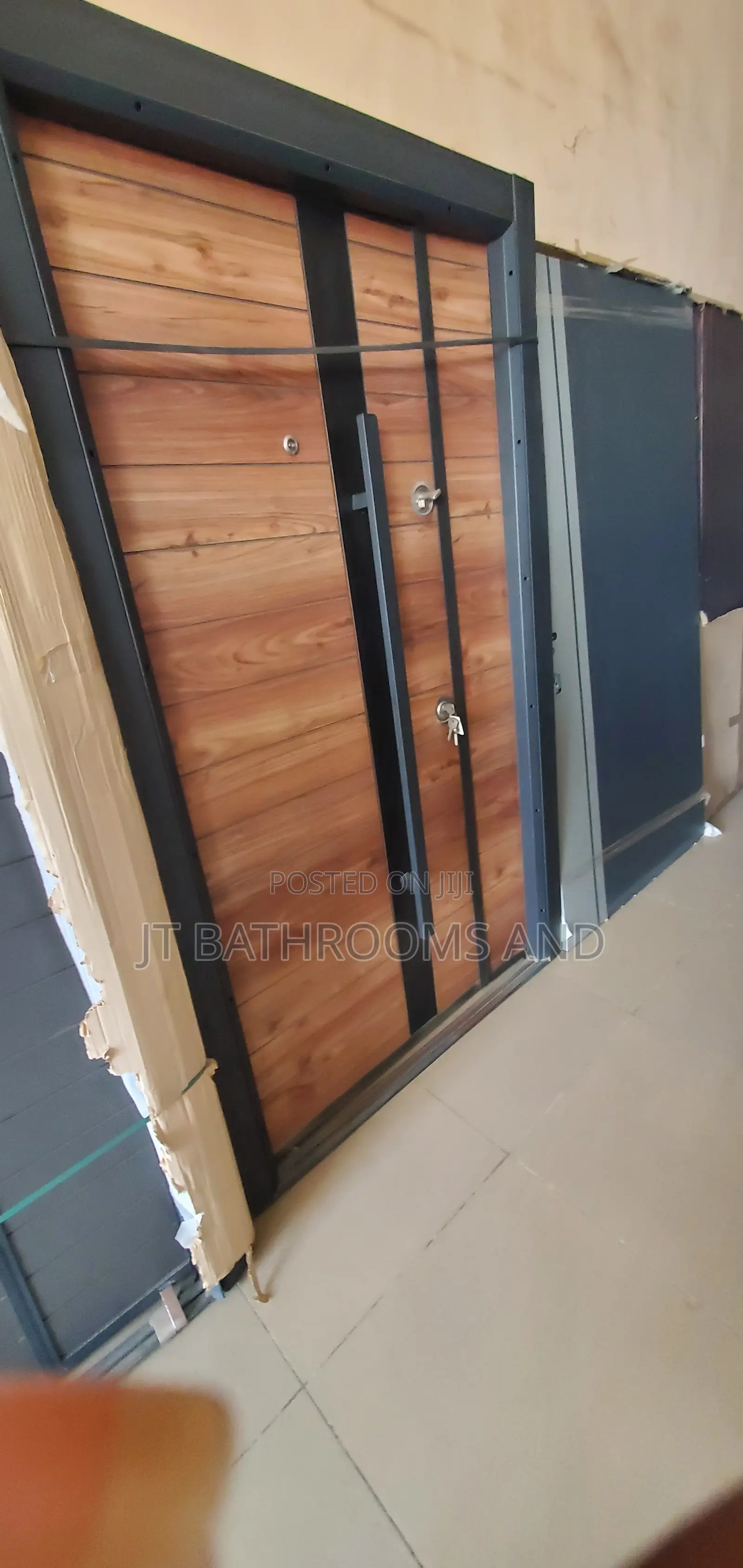 Luxury Turkish Solid Steel Security Door- Brown 7ft