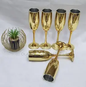 Gold Champagne Glass Cup Set