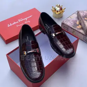 Wine and Black Leather Luxury Shoe