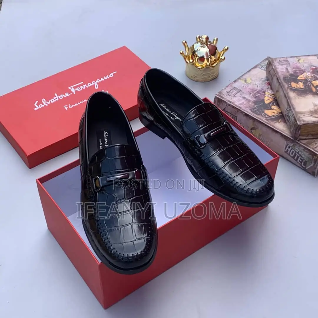 Wine and Black Leather Luxury Shoe