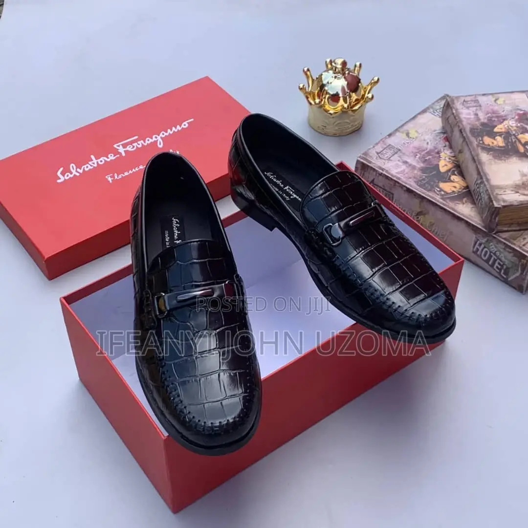 Wine and Black Leather Luxury Shoe