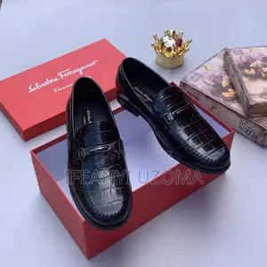 Wine and Black Leather Luxury Shoe