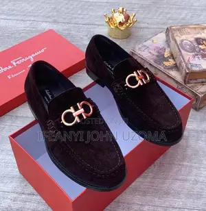 Brown and Black Suede Corporate Shoe