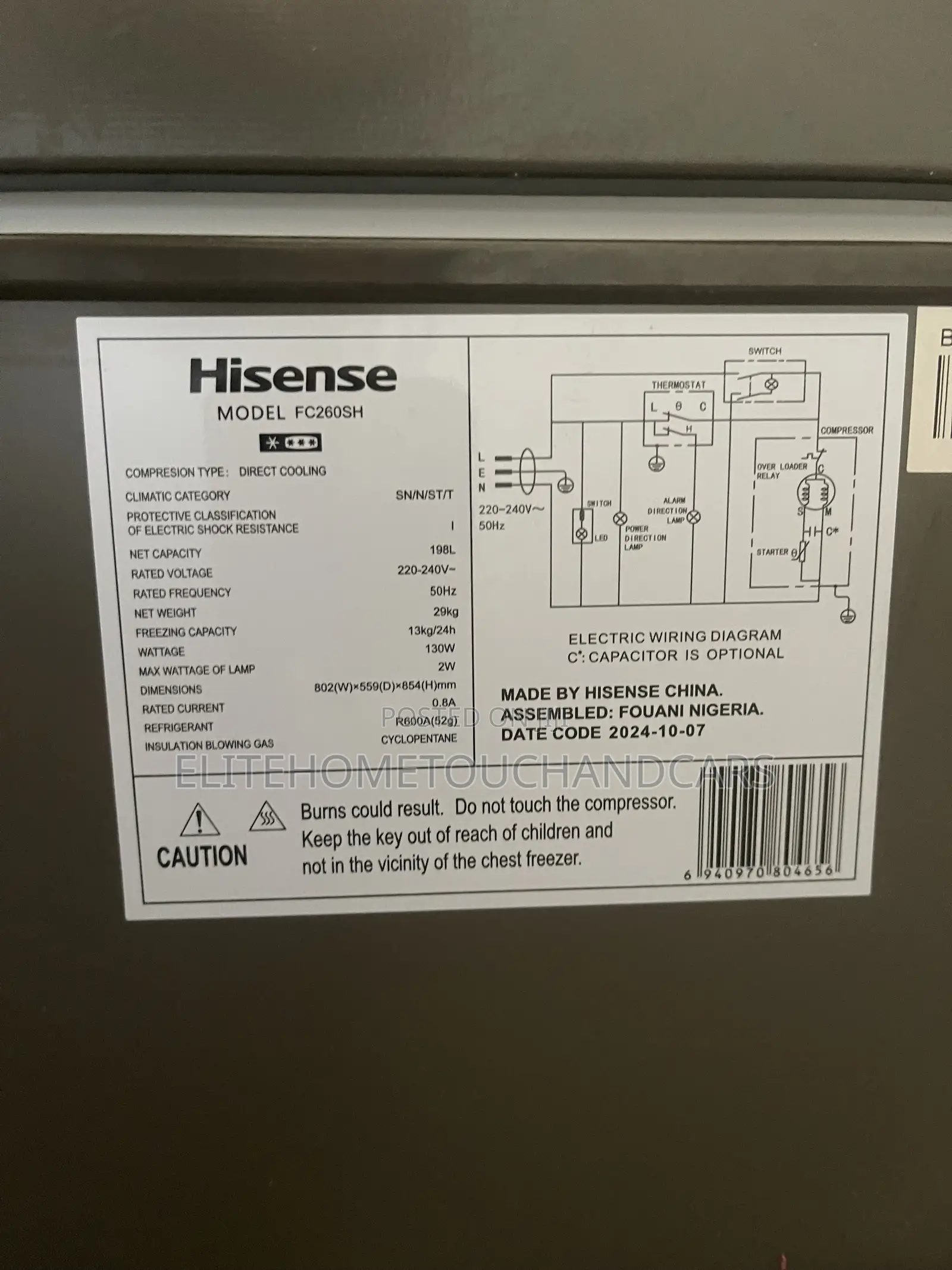 Hisense Deep Freezer
