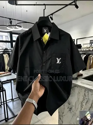 Top Notch Luxury Men's Shirts Louis Vuitton Best Quality Well Banded