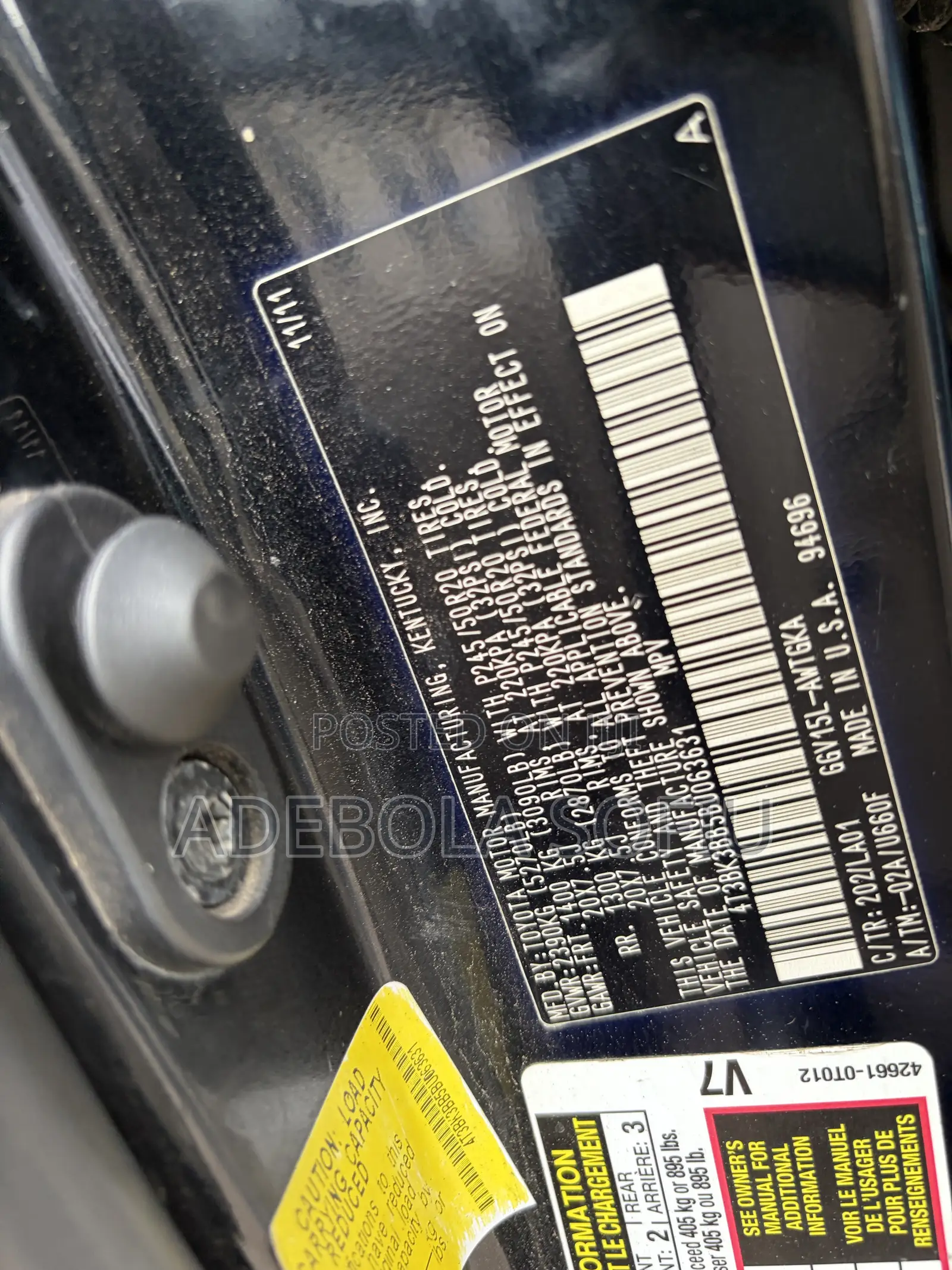 Toyota Venza Limited 2012 Black