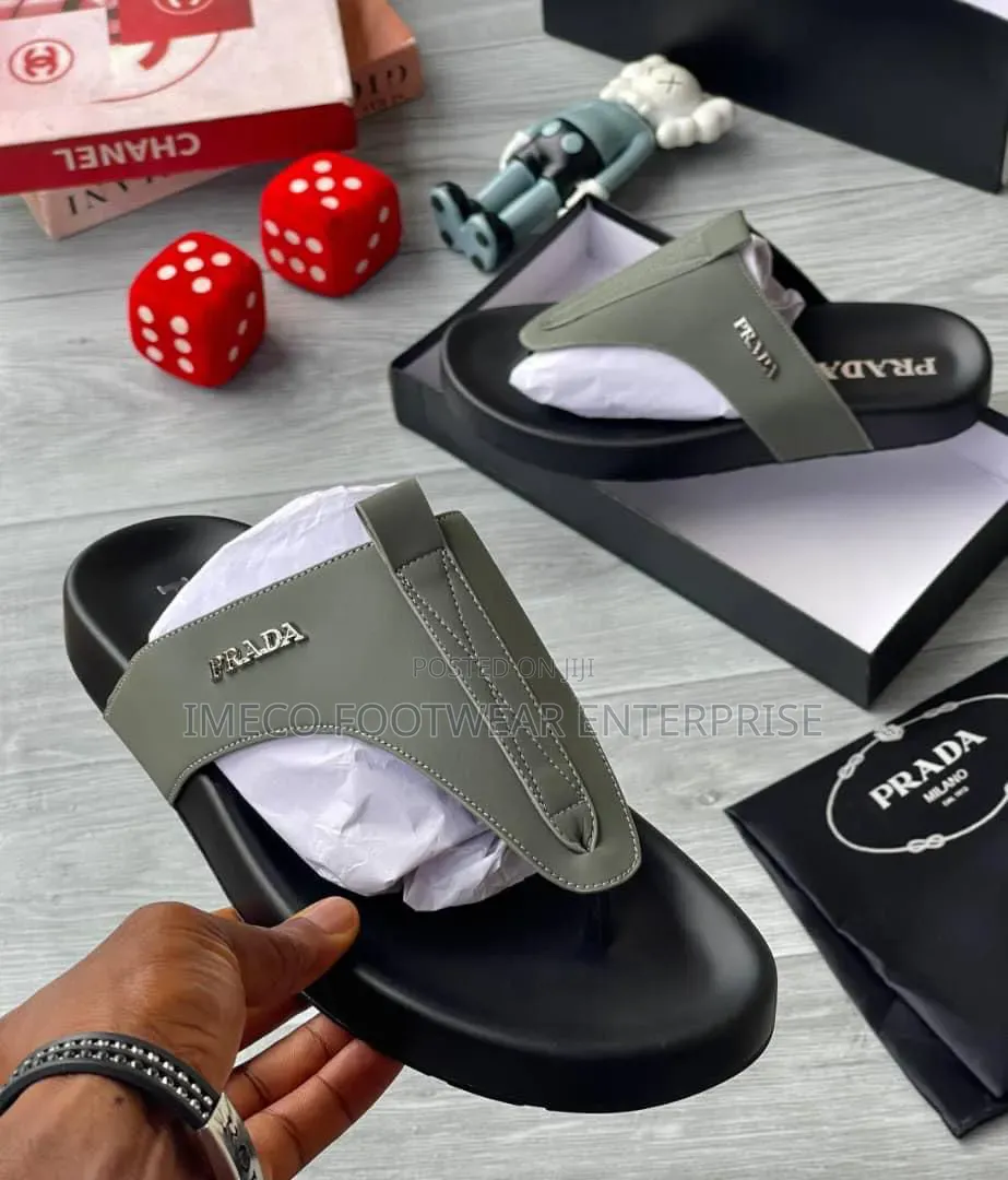 Prada Men's Leather Slipper