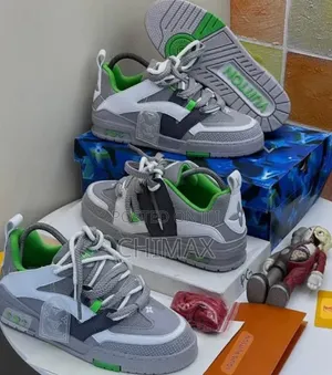 Classic Louis Vuitton Skate Sneakers in Grey  and Green