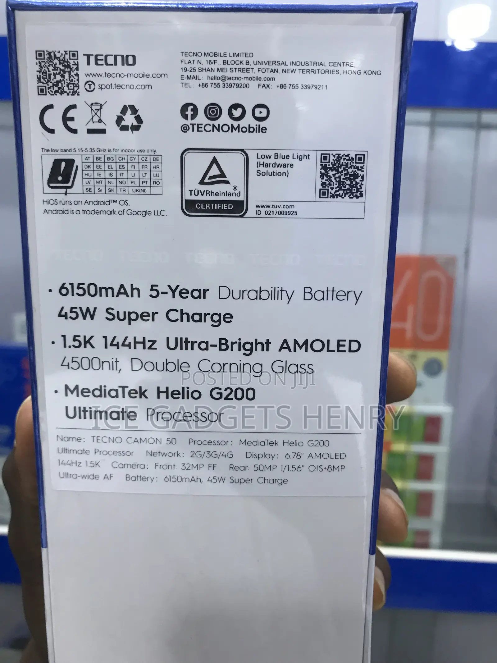 New Tecno Camon 50 256 GB