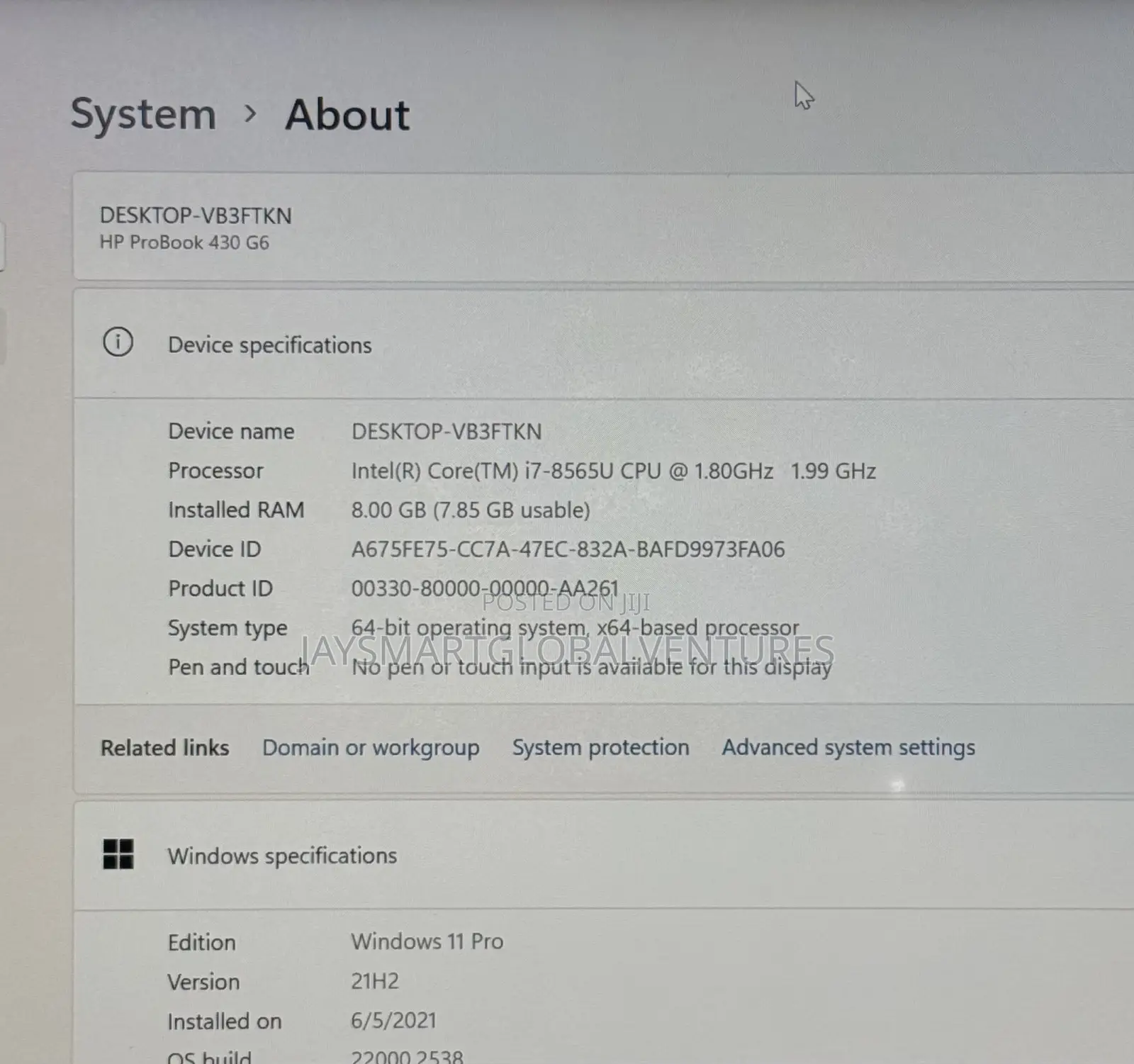 Laptop HP 430 G6 8GB Intel Core i7 SSD 256GB