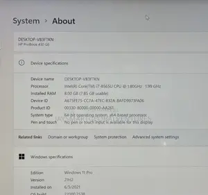 Laptop HP 430 G6 8GB Intel Core i7 SSD 256GB