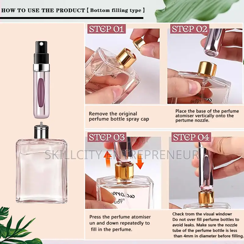 Refillable Perfume Atomizer Bottle