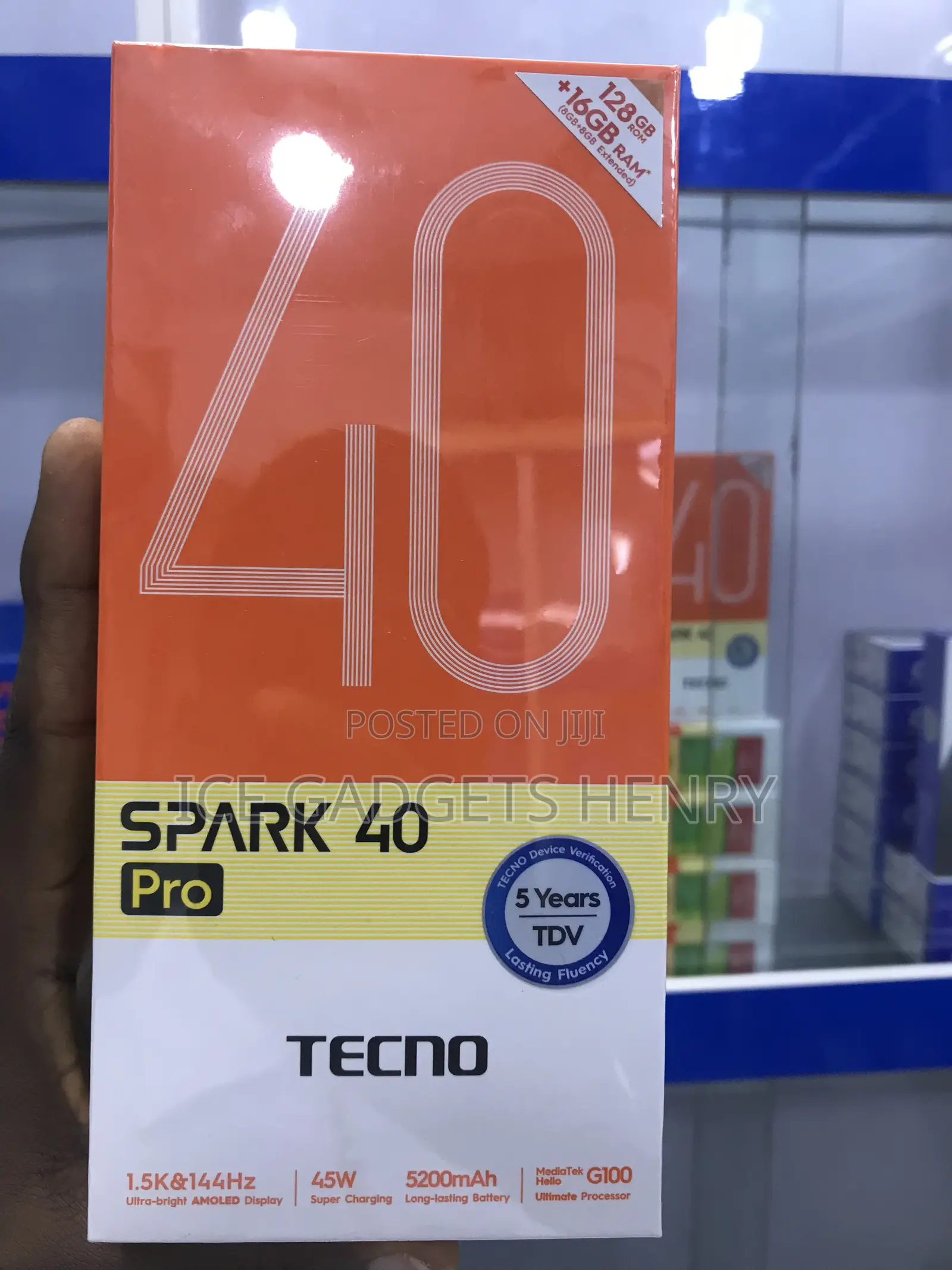 New Tecno Spark 40 Pro 128 GB Black