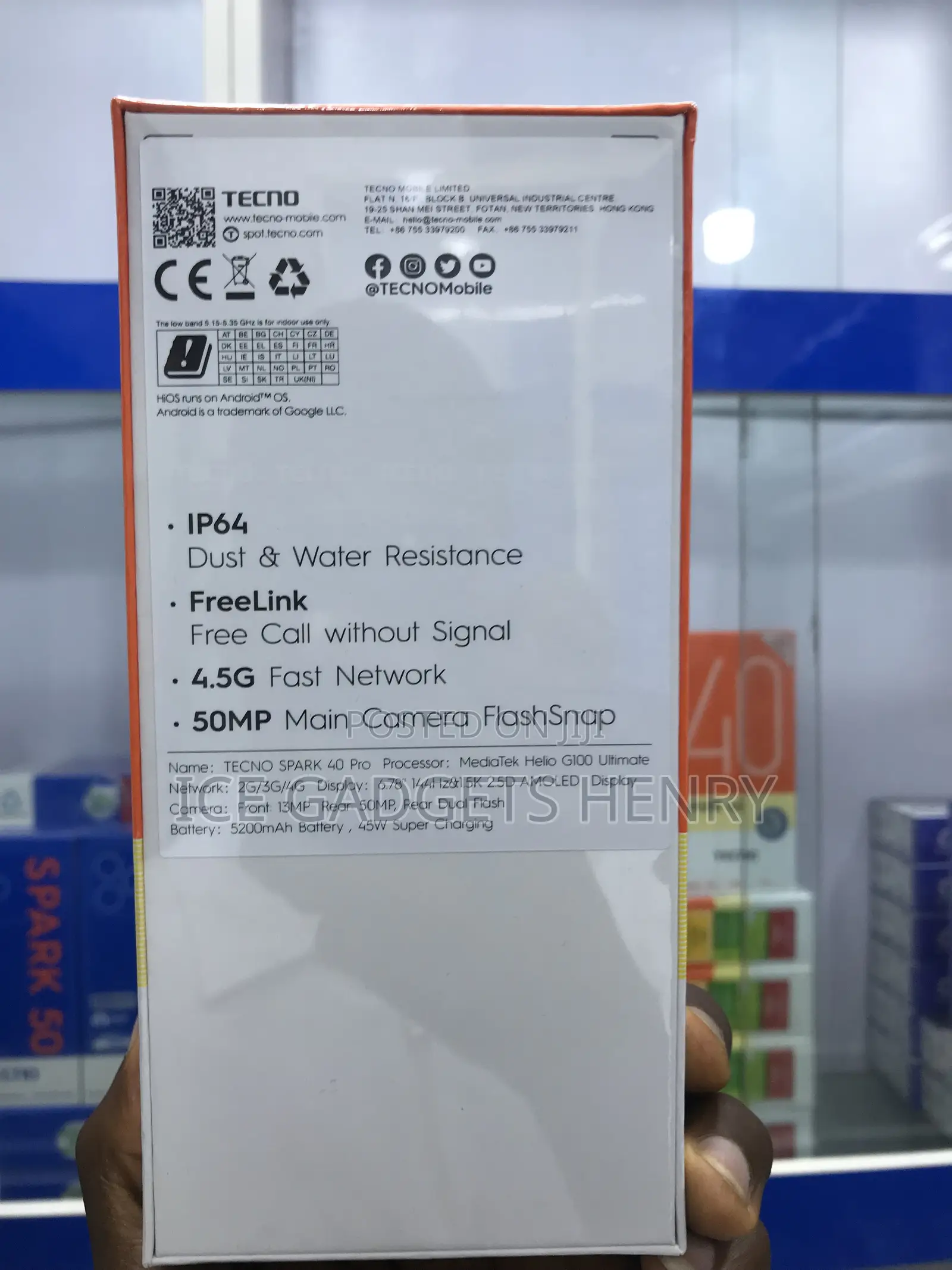 New Tecno Spark 40 Pro 128 GB Black