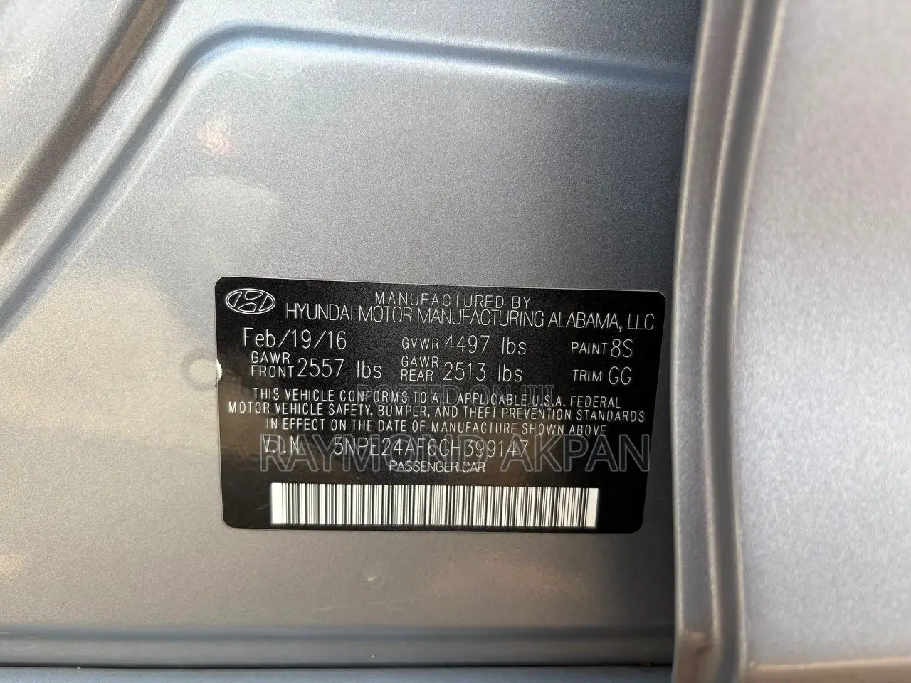 Hyundai Sonata 2016 Silver