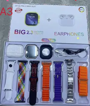 I12 Ultra 3 Max Suit Series 10-in-1 Smartwatch With Wireless Earbuds