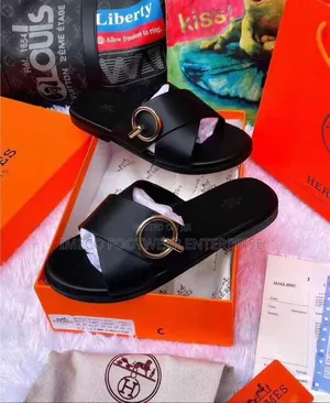 Hermès Leather Slides