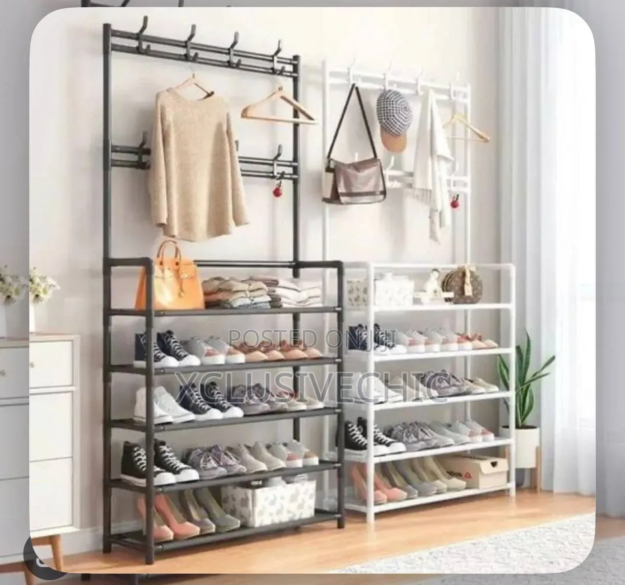 Shoe Rack With Bag Rack