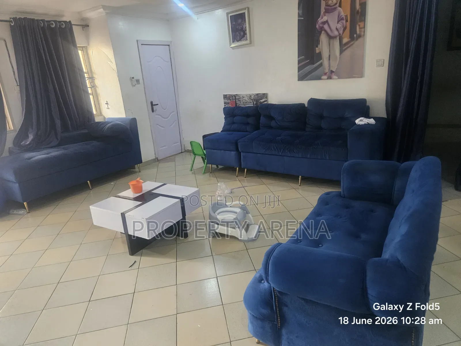 L Shape Sofa and Three Seater