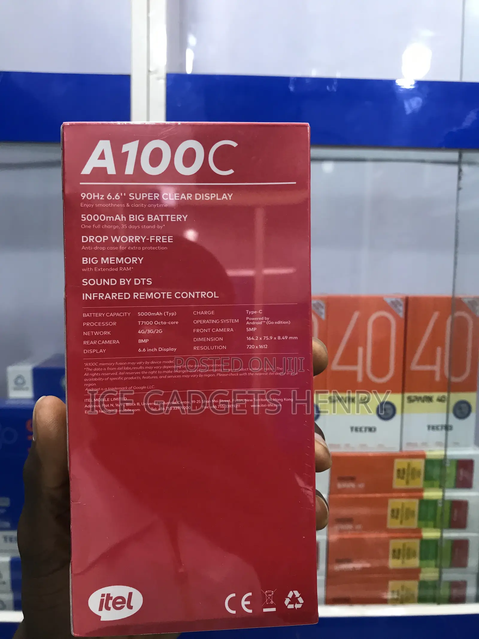New Itel A100C 64 GB Blue