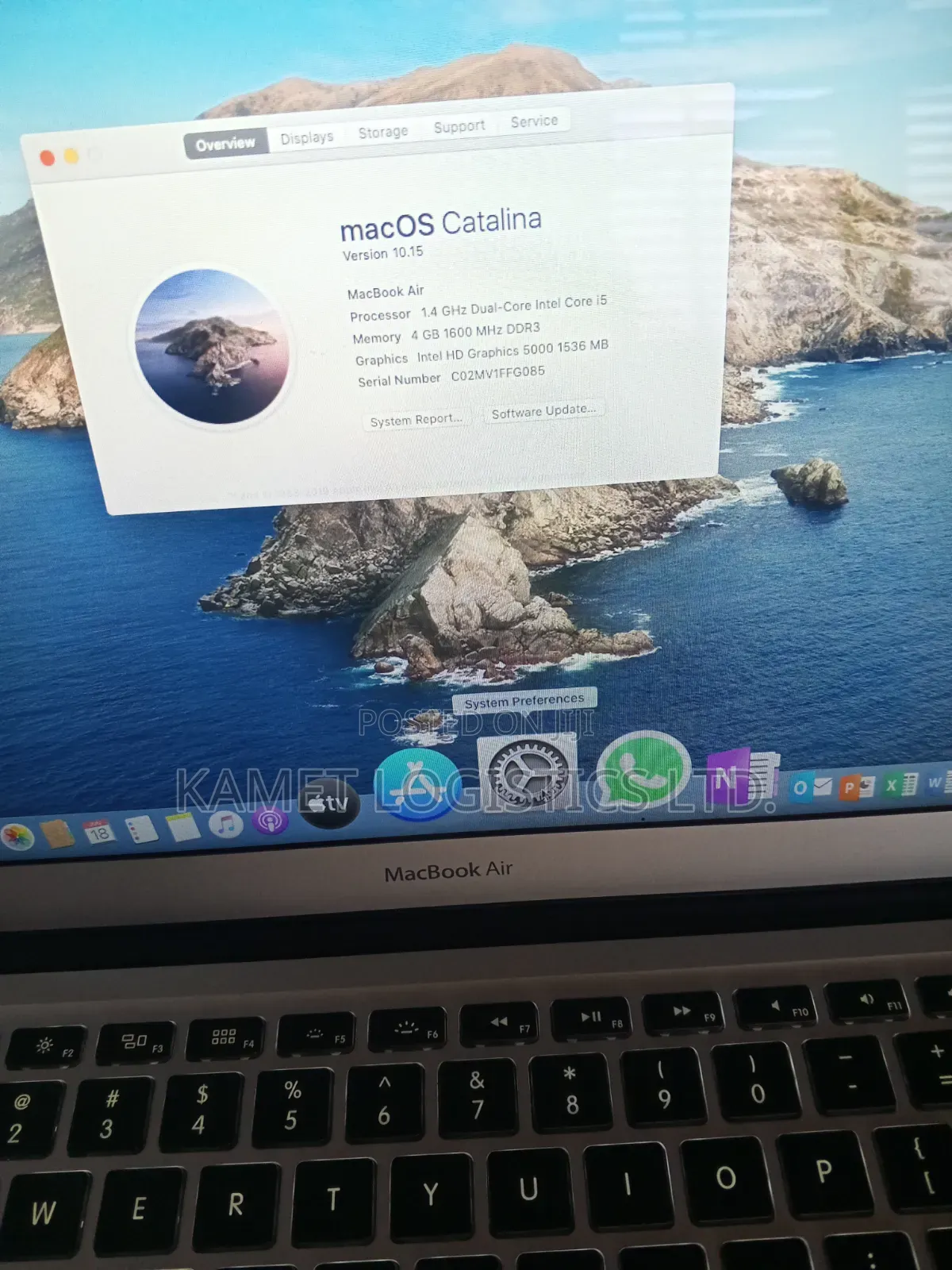 Laptop Apple MacBook Air 4GB Intel Core i5 SSD 256GB