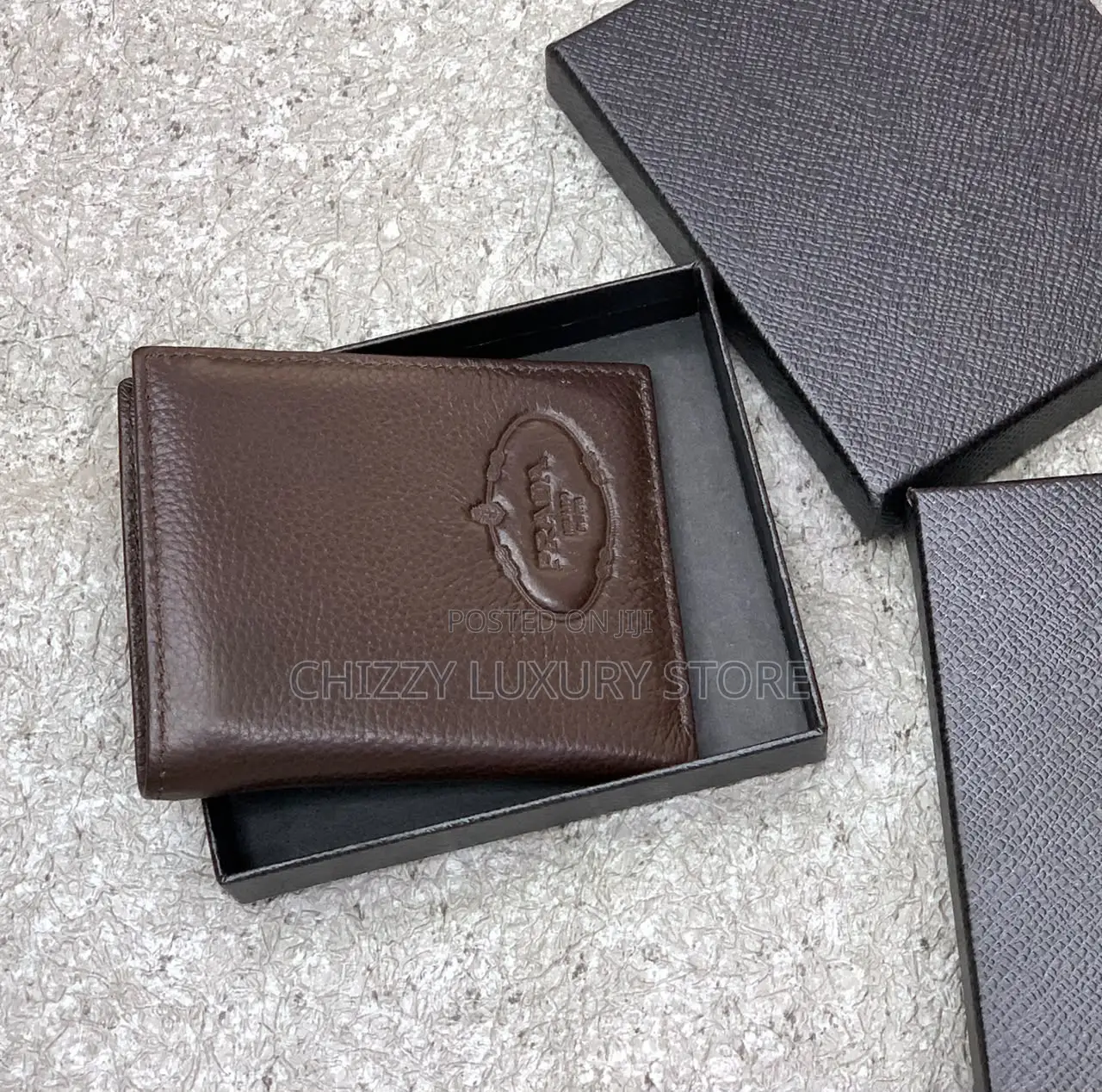 Prada Quality Luxury Men Genuine Leather Wallet