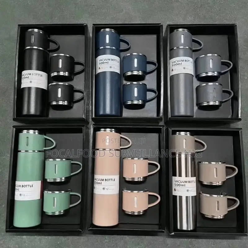 Vacuum Flask With 2 Cups Set-500ml