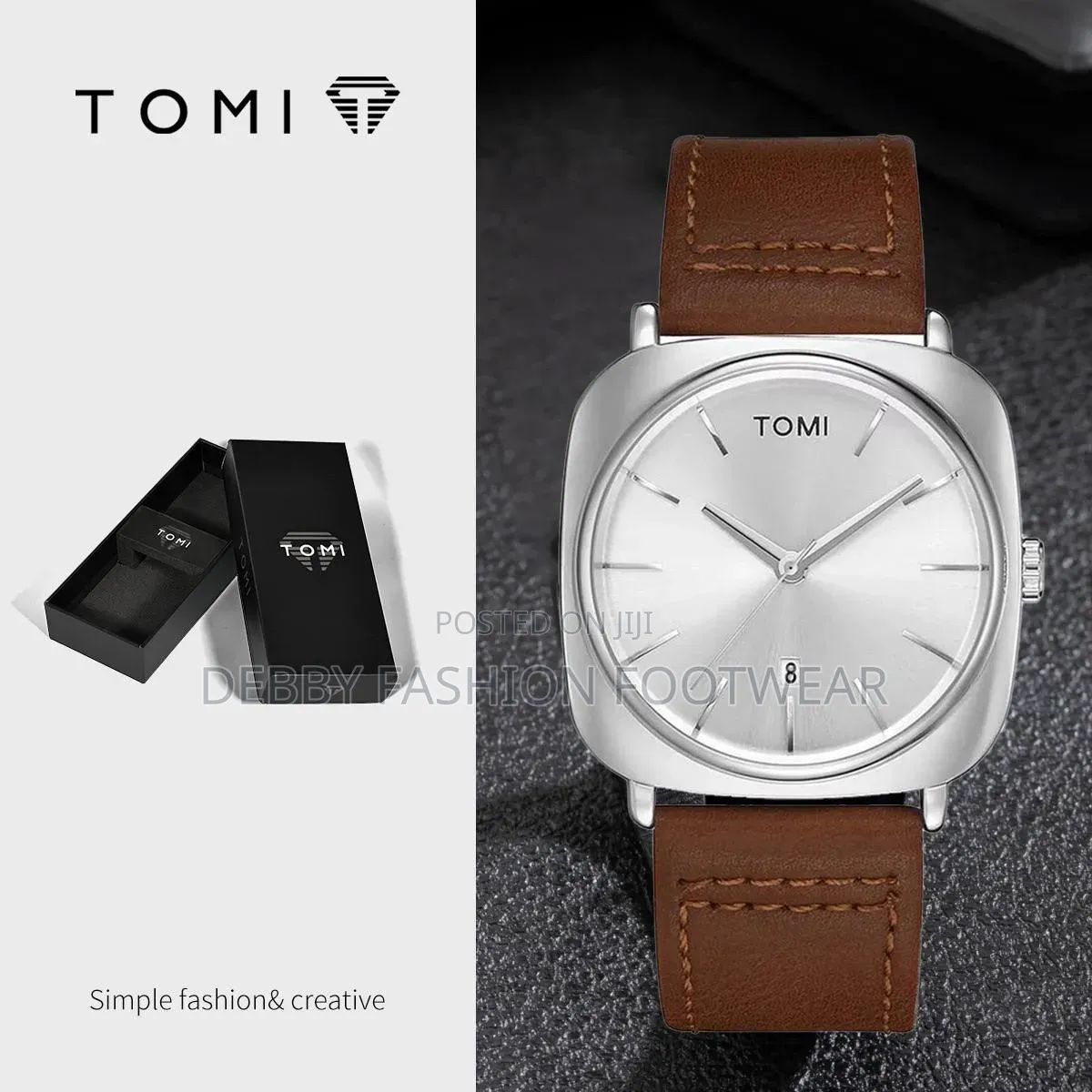 Tomi Leather Watch Branded Box