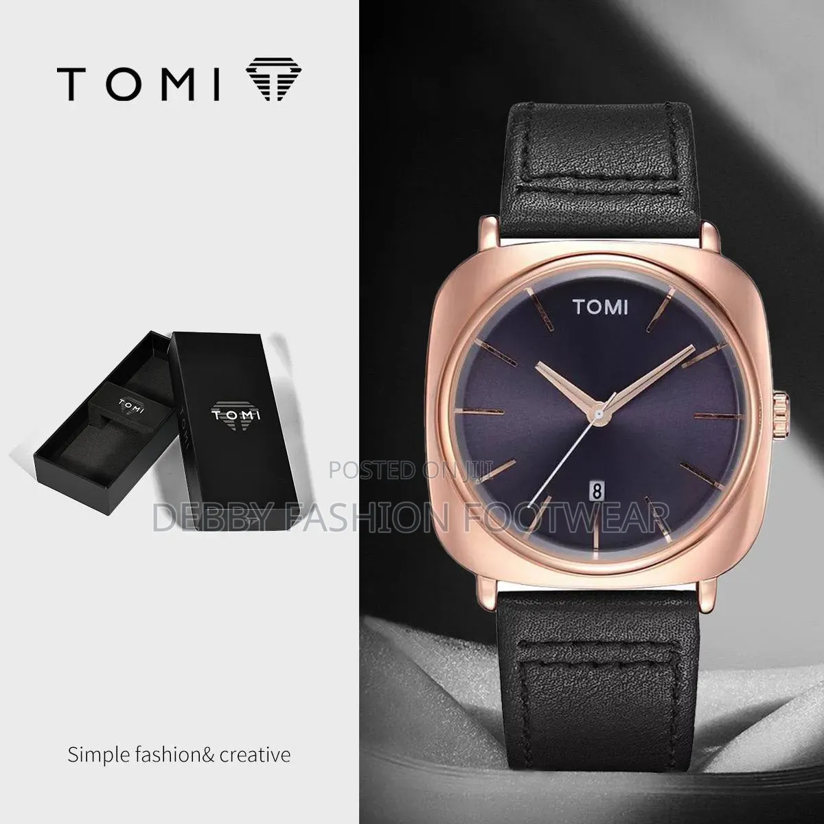 Tomi Leather Watch Branded Box